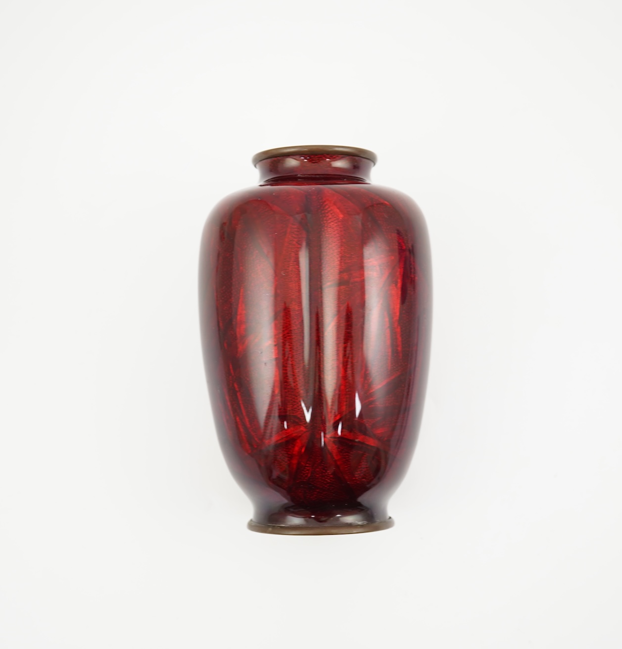 A Japanese ginbari enamel vase, by Hayashi Kodenji (1831-1915)